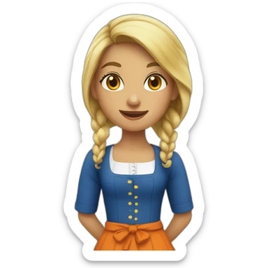 Dutch girl curaçao sticker