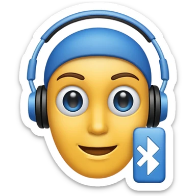 bluetooth icon (no human) sticker