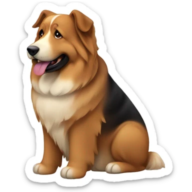 Chow shepherd loves at basset hound sticker