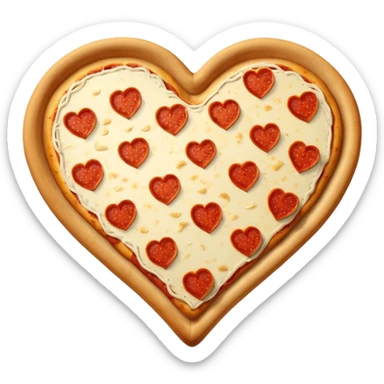 Heart shaped pizza  sticker