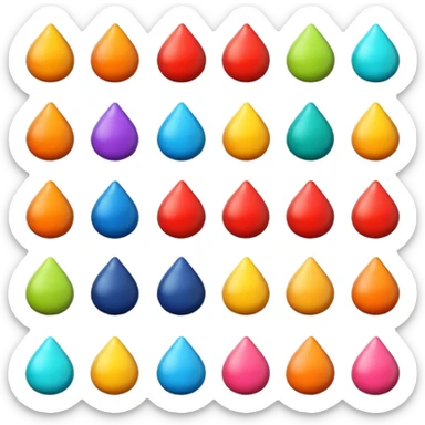 12 object emojis.
One different color.
No faces.
Clean background. sticker