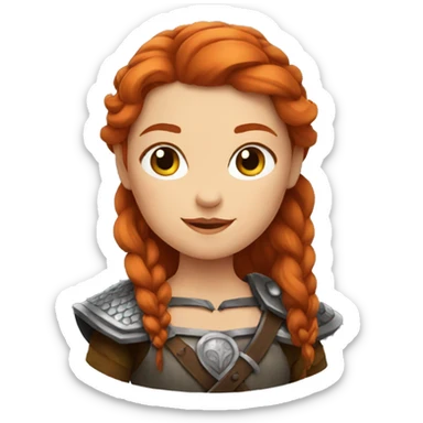 redhead girl viking sticker