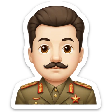 Stalin, cute, babyu face sticker