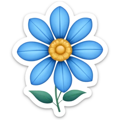 Una hermosa flor rosa color azul  sticker