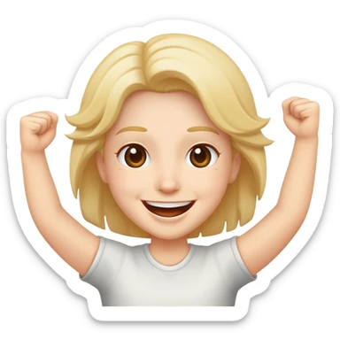 Yay happy cheering  sticker