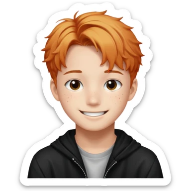 Felix from Stray Kids, K-pop idol with freckles sticker