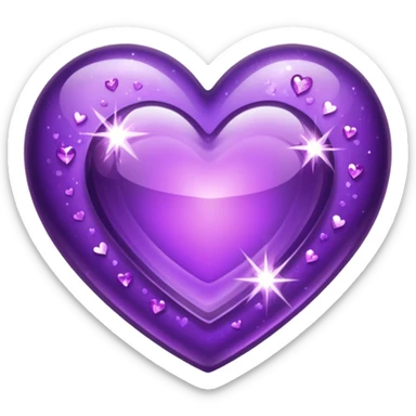 Sparkles Purple Heart  sticker