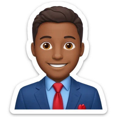 cool happy professional black male lawyer sticker