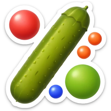 One pickle and two balls sticker
