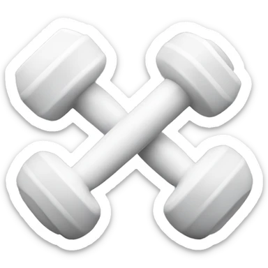 White dumbbells sticker