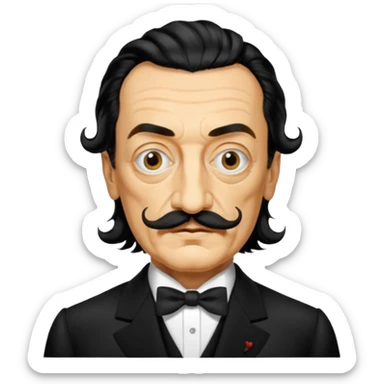 Fais-moi un masque de Salvador Dali d'une manière réaliste, la même série que La Casa de Papel sticker