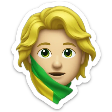 Drapeau bleu vert jaune comme celui du rif sticker