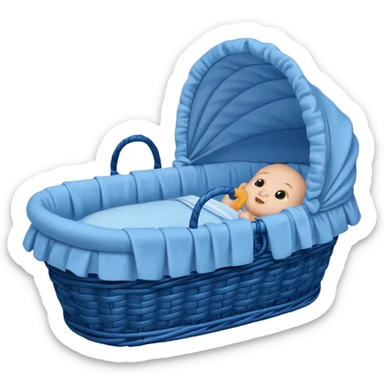 blue baby bassinet sticker