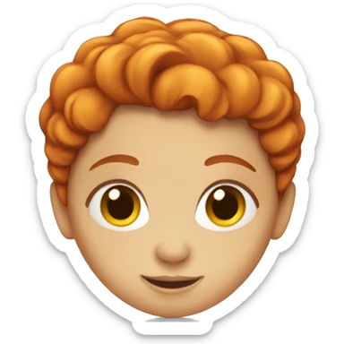 Red haired girl sticker