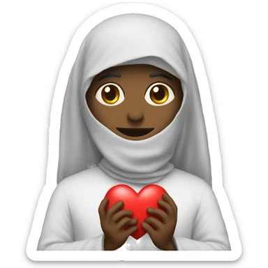 an emoji holding the name love Allah sticker