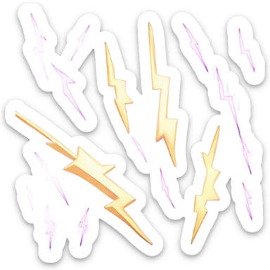 Purple lightning glowing purple sticker