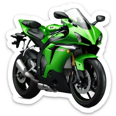 green Yamaha r1 sticker