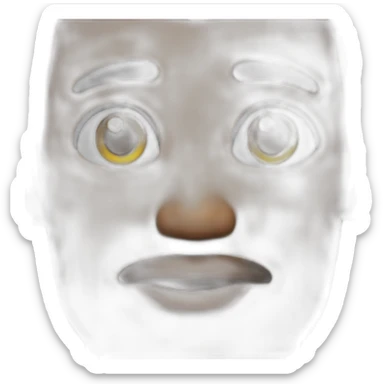 Kinky guy with makeup sticker