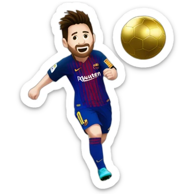 Messi Robando el Balón de Oro sticker