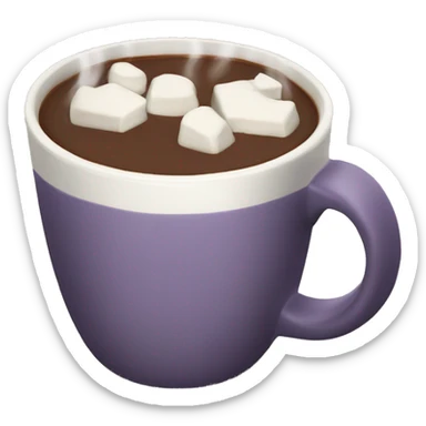 A winter cup of hot chocolate sticker