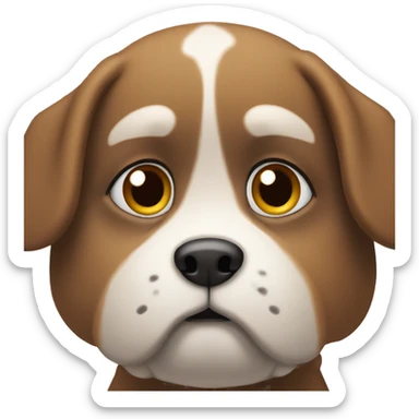 Small chunky brow dog sticker