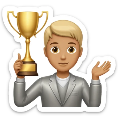  raising trophy sticker