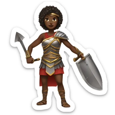 Female african Gladiator sticker