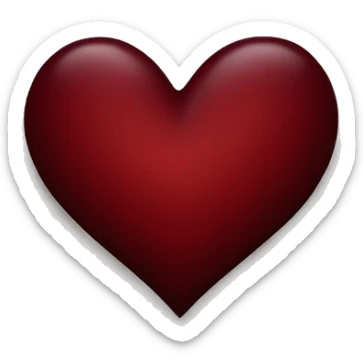 Dark red heart sticker