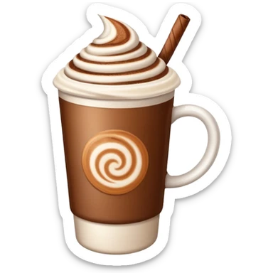 Cappucino to go sticker