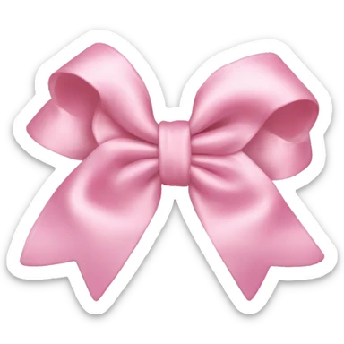 cute aesthetic light pink hair bow sticker