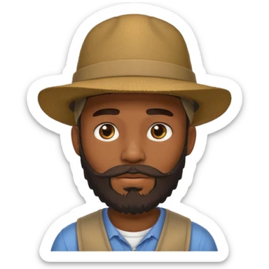 a man with hat and face piercing and bearded sticker