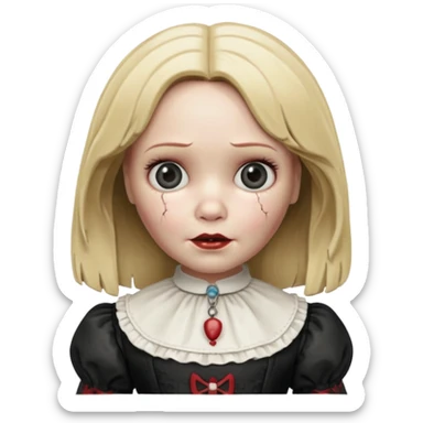 Annabelle doll from The Conjuring movie sticker
