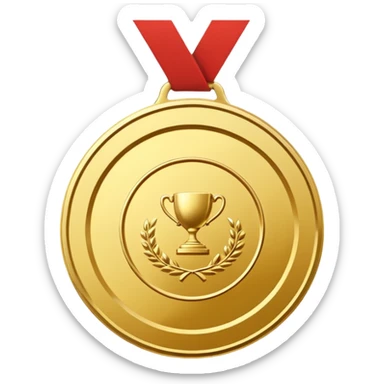 Create a gold medal which has an inscription "Brocation 2026" sticker