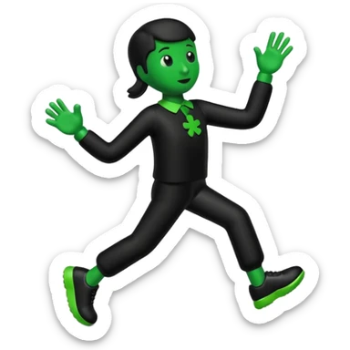 corriendo muñeco negro ampelmanchen sticker