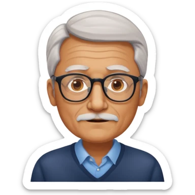old man corporate, ux designer around 50 years sticker