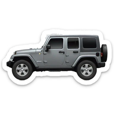 Grey Jeep wrangler sticker
