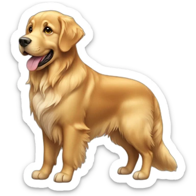 dog golden retriever sticker