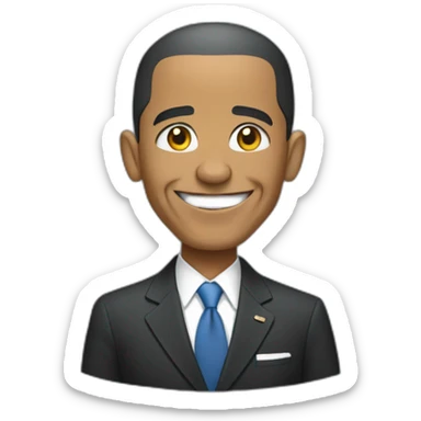 obama disant bonjour de la main sticker