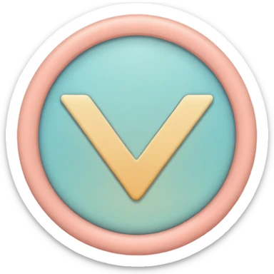 Create a minimalistic emoji pack in one unified style, soft pastel colors, elegant and modern design. Check mark ✅ – confirmation sticker