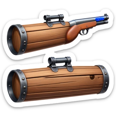 double barrel shotgun side by side barrels sticker