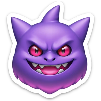 Pokemon legendary purple and pink mega gengar sticker