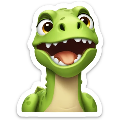 crying dinosaur sticker