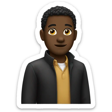 black small man sticker