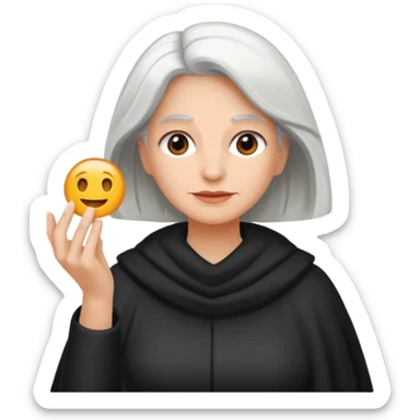 albino mutter mit weißem haar und heißer haut, ohne sommersprossen sticker