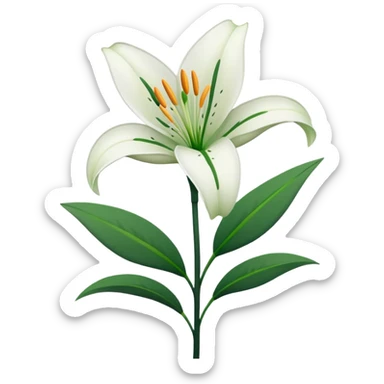 lillies black outline sticker