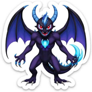 Venom-Darkrai-Stitch-Lunala-Fakémon-hybrid-creature (full body)  sticker