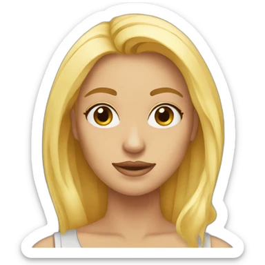 Mujer mitad rubia mitad morocha  sticker