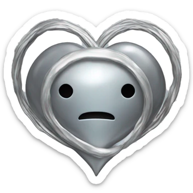 platinum heart shape saturn sticker