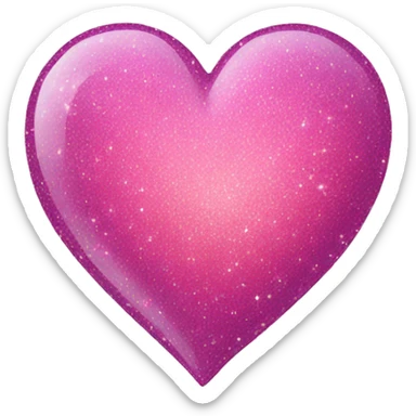 Sparkly pink heart sticker