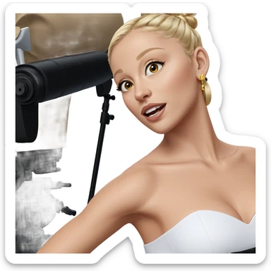 blonde girl with earrings sticker